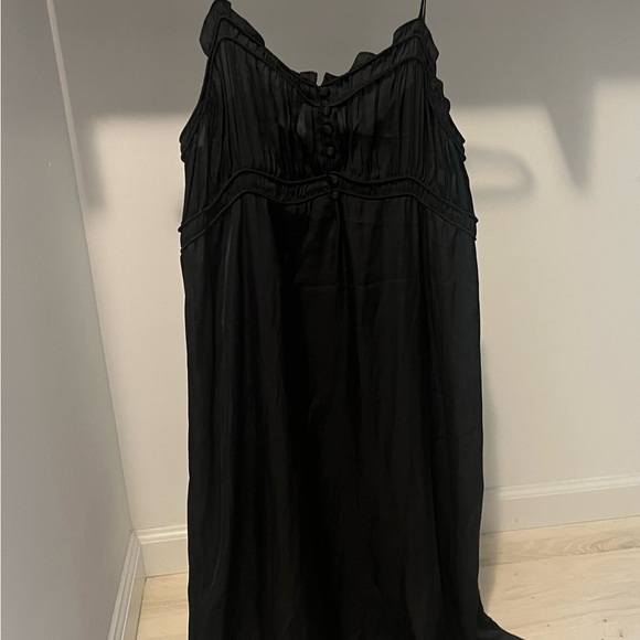 ba&sh Yanis midi silk dress, black, size 1 (small) - Picture 5 of 7